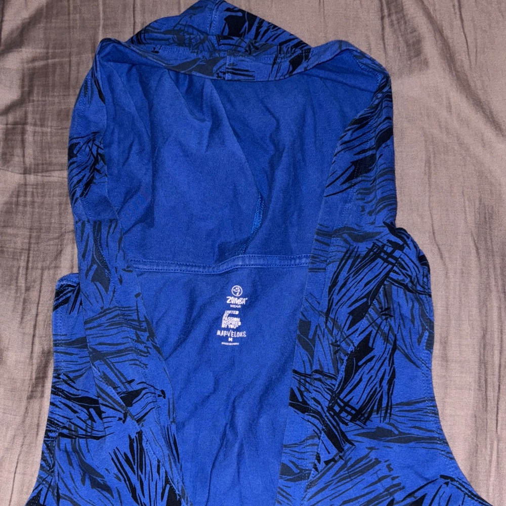 Zumba Fitness Blue and Black Graphic Hoodie